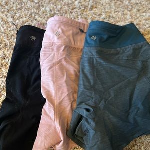 (3) Athleta Run with it Shorts